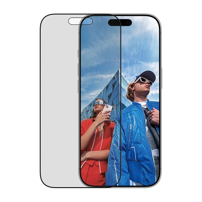 PanzerGlass - Sticlă UWF 2-Way Privacy cu aplicator pentru iPhone 17/16 Pro, negru