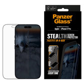 Sticlă securizată UWF Stealth cu Fastfit pentru iPhone 17 Pro, Negru, PanzerGlass