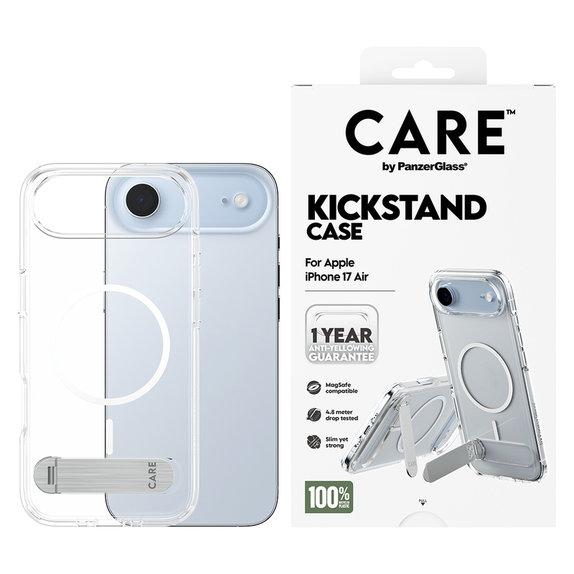 Caz Kickstand pentru iPhone Air, Transparent, PanzerGlass