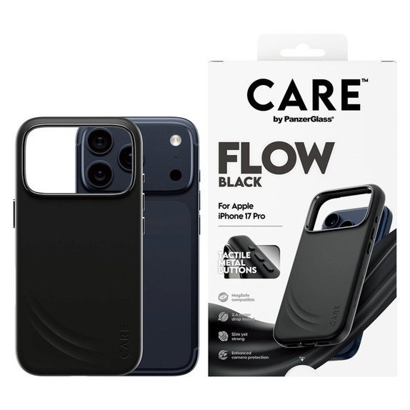 Husă FLOW cu MagSafe pentru iPhone 17 Pro, Negru, CARE