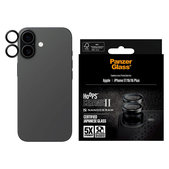 Protecție lentile cameră Hoops Ceramic II pentru iPhone 17/16 Plus/16, Negru, PanzerGlass