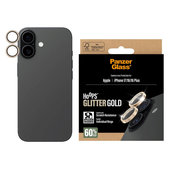 Protecție lentile cameră Hoops pentru iPhone 17/16 Plus/16, Glitter Gold, PanzerGlass