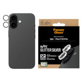 Protecție lentile cameră Hoops pentru iPhone 17/16 Plus/16, Glitter Silver, PanzerGlass