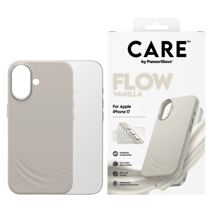 Husă FLOW cu MagSafe pentru iPhone 17, Vanilla, CARE