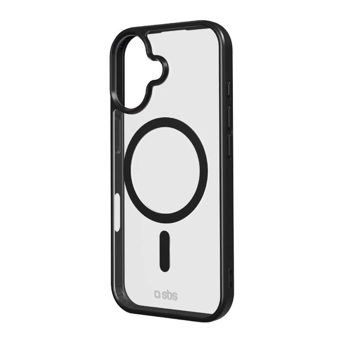 SBS - Husă Mag Frame compatibilă cu MagSafe pentru iPhone 17, negru