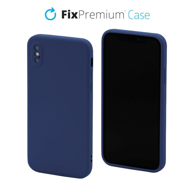 FixPremium - Silicon Caz pentru iPhone X & XS, albastru