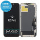 Ecran Soft OLED pentru iPhone 12, 12 Pro, Sticlă tactilă cu ramă, DIAGNOSTIC