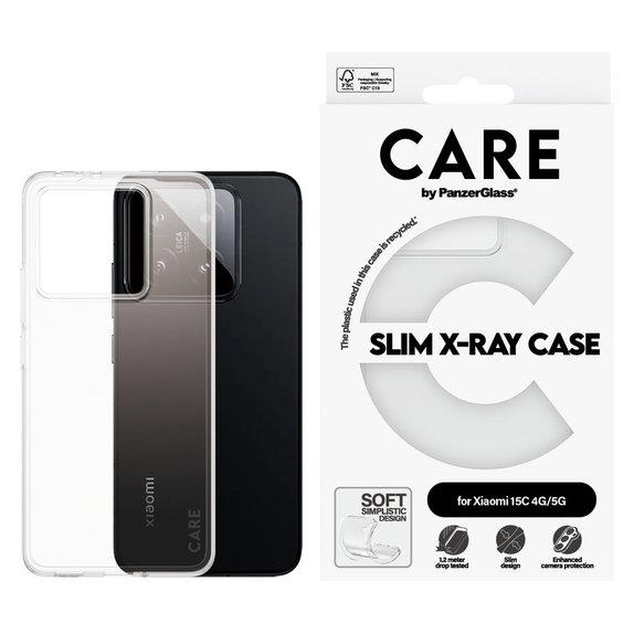 Caz X-Ray pentru Xiaomi 15C 5G, Transparent, PanzerGlass