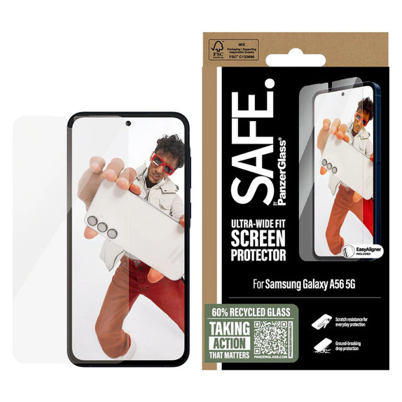 Sticlă securizată UWF cu aplicator pentru Samsung Galaxy A56 5G, Transparent, SAFE by PanzerGlass