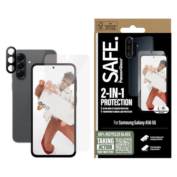 Bundle 2 în 1 pentru Samsung Galaxy A56 5G, SAFE by PanzerGlass