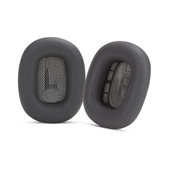 Perne de schimb pentru Apple AirPods Max, Spumă cu memorie + Piele, Negru, 1 pereche