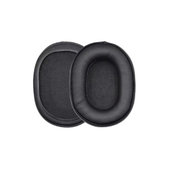 Perne de schimb pentru Audio-Technica ATH-MSR7, ATH-M50x, Spumă cu memorie + Piele, Negru, 1 pereche