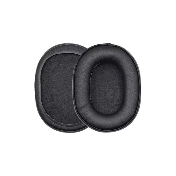 Perne de schimb pentru Audio-Technica ATH-MSR7, ATH-M50x, Spumă cu memorie + Piele, Negru, 1 pereche