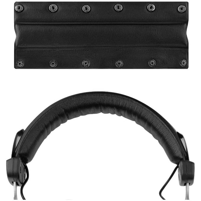 Headband de schimb pentru Beyerdynamic DT770, DT860, DT880, DT990, Spumă cu memorie + piele PU, Negru, 1 pereche