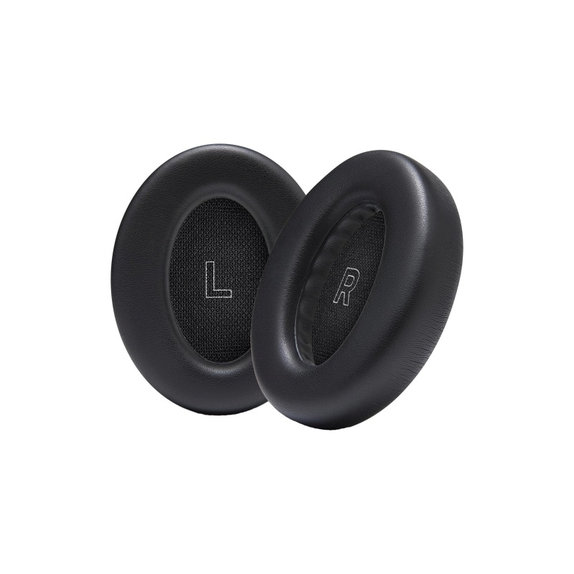 Perne de schimb pentru Bose QC Ultra, Spumă cu memorie + Piele, Negru, 1 pereche