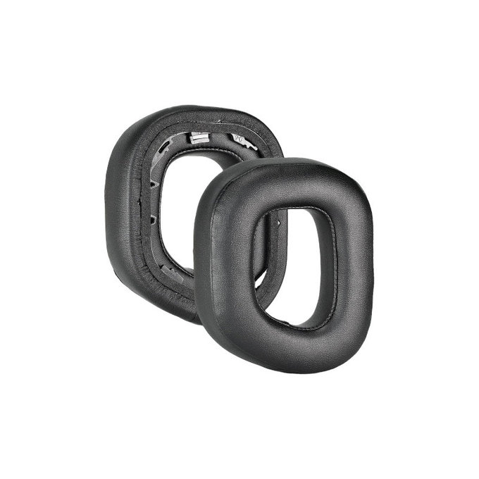 Perne de schimb pentru Corsair HS80, Spumă cu memorie + piele PU, Negru, 1 pereche