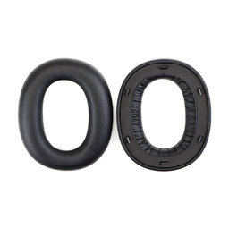 Perne de schimb pentru Edifier W860NB Pro, WH950NB, Spumă cu memorie + Piele, Negru, 1 pereche