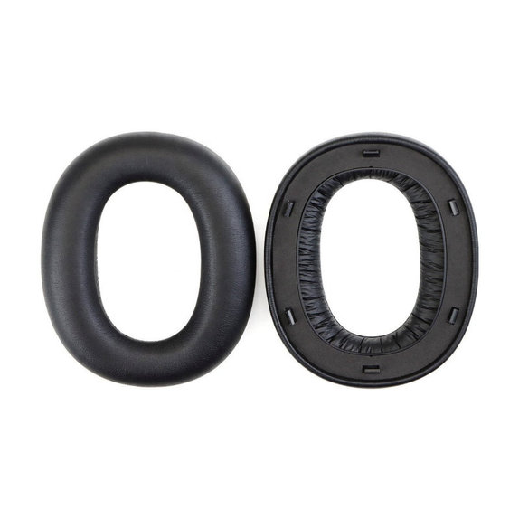 Perne de schimb pentru Edifier W860NB Pro, WH950NB, Spumă cu memorie + Piele, Negru, 1 pereche