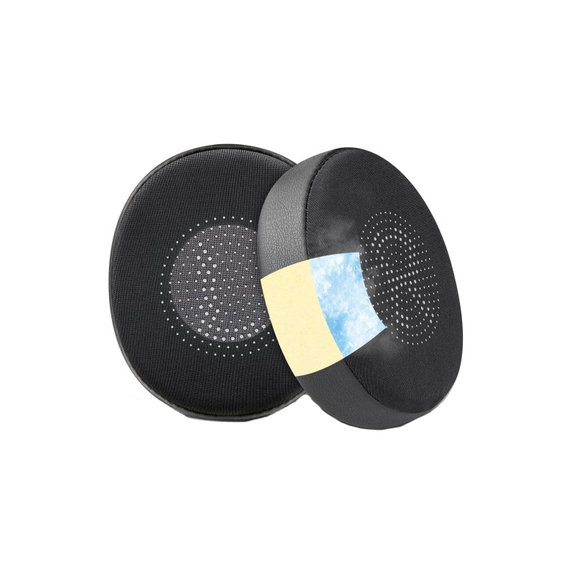 Perne de schimb pentru Jabra Evolve2 40, 65 UC/MS, Elite 45h, Spumă cu memorie + piele PU + Textil, Negru, Gel răcoritor, 1 pereche