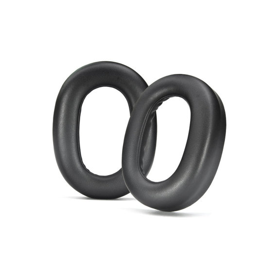 Perne de schimb pentru Jabra Evolve2 85 UC/MS, Spumă cu memorie + Piele, Negru, 1 pereche