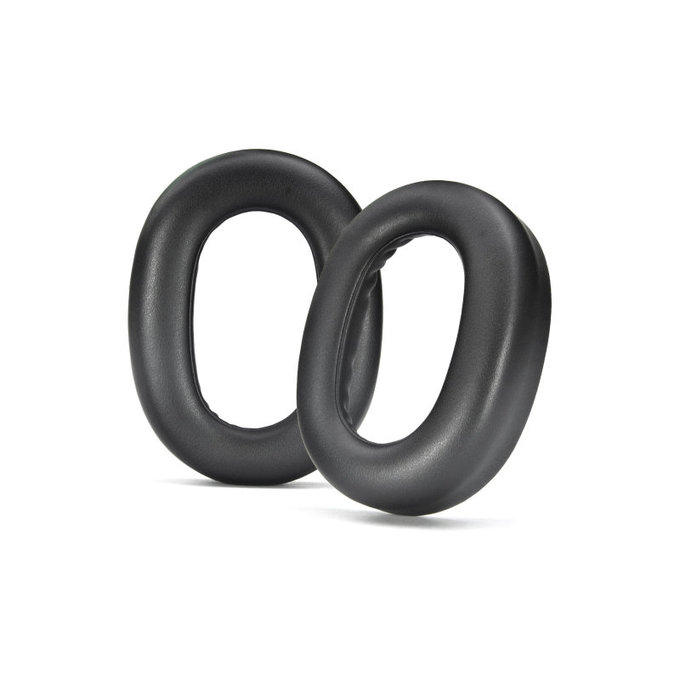 Perne de schimb pentru Jabra Evolve2 85 UC/MS, Spumă cu memorie + Piele, Negru, 1 pereche