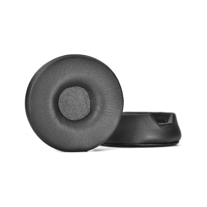 Perne de schimb pentru Jabra Engage 55, 65, 75 (Stereo), Spumă cu memorie + Piele, Negru, 1 pereche
