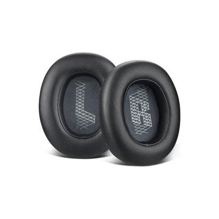 Perne de schimb pentru JBL Live 650BTNC, E65, Spumă cu memorie + piele PU, Negru, 1 pereche