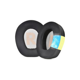 Perne de schimb pentru JBL Quantum Q200, Q300, Spumă cu memorie + piele PU + Textil, Negru, Gel răcoritor, 1 pereche