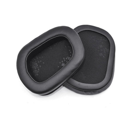 Perne de schimb pentru Logitech G633 Artemis, G933 Artemis, Spumă cu memorie + piele PU, Negru, 1 pereche