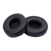 Perne de schimb pentru Beats Solo 2, 3, Spumă cu memorie + Piele, Negru, 1 pereche