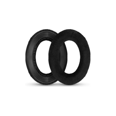 Perne de schimb pentru Sennheiser HD545, HD600, HD650, Spumă cu memorie + Textil, Negru, 1 pereche