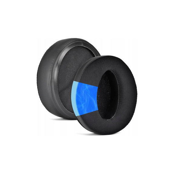 Perne de schimb pentru Sennheiser HD4.50, Spumă cu memorie + Textil + Piele, Negru, Gel răcoritor, 1 pereche