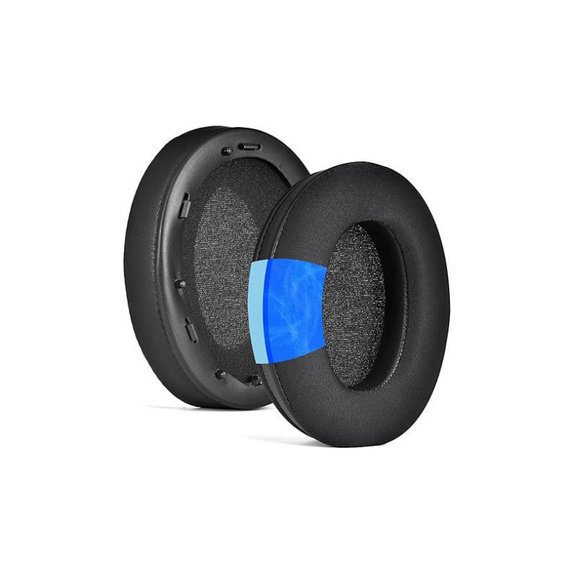 Perne de schimb pentru Sony WH-1000XM3, Spumă cu memorie + Textil + Piele, Negru, Gel răcoritor, 1 pereche