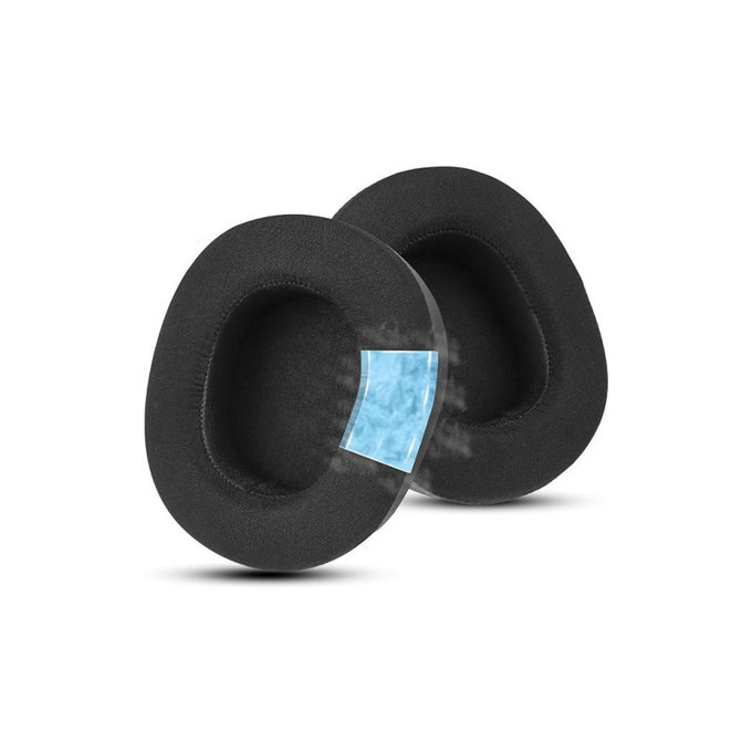 Perne de schimb pentru Steelseries Nova Pro, Spumă cu memorie + Textil, Negru, Gel răcoritor, 1 pereche