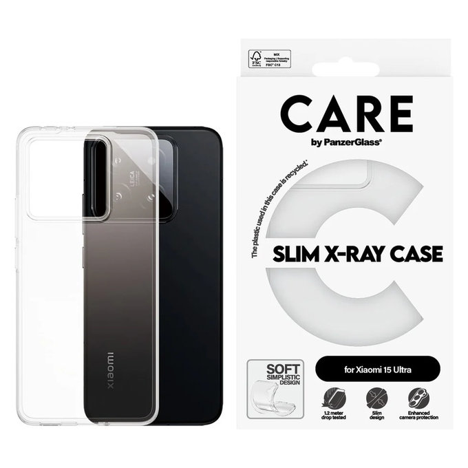 Caz X-Ray pentru Xiaomi 15 Ultra, Transparent, PanzerGlass