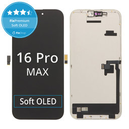 Apple iPhone 16 Pro Max - Ecran LCD + Sticlă Tactilă + Ramă Soft OLED FixPremium