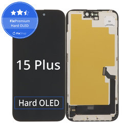 Apple iPhone 15 Plus - Ecran LCD + Sticlă Tactilă + Ramă Hard OLED FixPremium