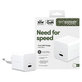 Adaptor de călătorie Grand Prix USB-C, GaN, 30 W PD, argintiu-alb, empower