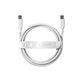 Cablu USB-C, 60 W, Racing, 1,2 m, argintiu-alb, empower