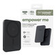 PowerBank wireless 5000 mAh, 20 W, compatibilă cu MagSafe, Qi2/USB-C, Space Black, empower
