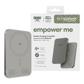 PowerBank wireless 5000 mAh, 20 W, compatibilă cu MagSafe, Qi2/USB-C, Titan, empower