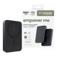 PowerBank wireless 10000 mAh, 20 W, compatibilă cu MagSafe, Qi2/USB-C, Space Black, empower