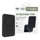 PowerBank wireless 5000 mAh cu suport rotativ, 20 W, compatibilă cu MagSafe, Qi2/USB-C, Space Black, empower