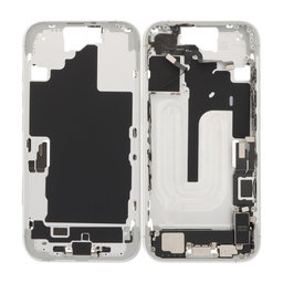 Apple iPhone 16 - Cadru Mijlociu + Butoane de Pornire, Volum și Cameră (White)