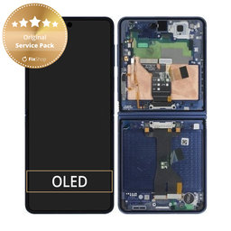 Samsung Galaxy Z Flip 7 F766B - Ecran LCD + Sticlă Tactilă + Ramă (Blue Shadow) - GH82-37581A Genuine Service Pack
