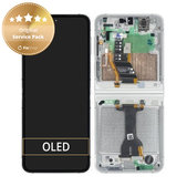 Samsung Galaxy Z Flip 7 FE F761B - Ecran LCD + Sticlă Tactilă + Ramă (White) - GH82-37734B Genuine Service Pack
