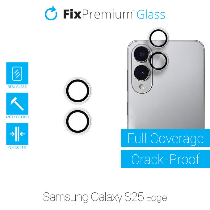 FixPremium Glass - Sticlă Călită Cameră Spate fără Ramă pentru Samsung S25 Edge