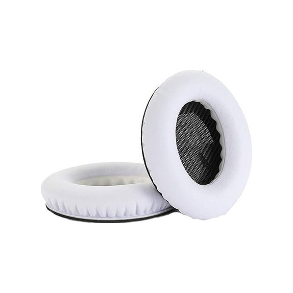 Perne de Schimb pentru Bose QuietComfort 2, 15, 25 și 35, Spumă cu memorie + piele PU, Negru-Alb, 1 pereche