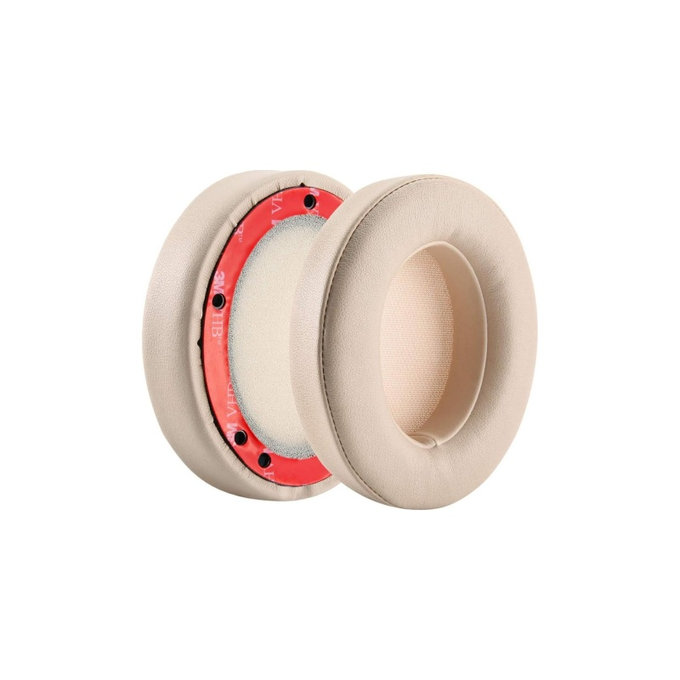 Perne de Schimb pentru Beats Studio 2.0 și 3.0, Spumă cu memorie + piele PU, Bej, 1 pereche