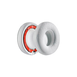 Perne de Schimb pentru Beats Solo 4, Spumă cu memorie + piele PU, Alb, 1 pereche
